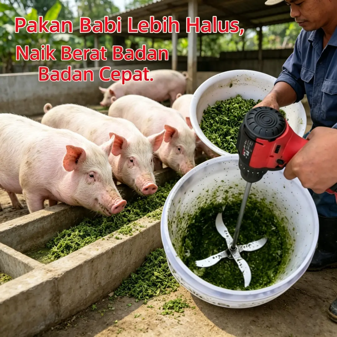 Alat Hancur Rumput Ternak Paling Laris 2026 Baja Stainless Super Tajam Empat Bilah Cepat Menghancurkan Bahan Pakan Alami Cocok Untuk Semua Jenis Peternak Di Lahan Pertanian Dan Peternakan COD