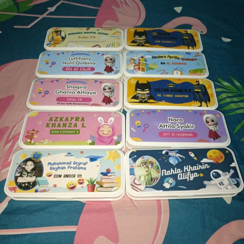 Tempat pensil custom nama dan foto, bisa request tema dan karakter 2
