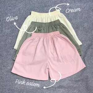 PAKET HEMAT 3 PCS SHORTPANTS FLEECE  JUMBO CELANA PENDEK WANITA JUMBO HOTPANTS JUMBO SWEATSHORT JUMBO NYAMAN SANTAI Linen Hitam