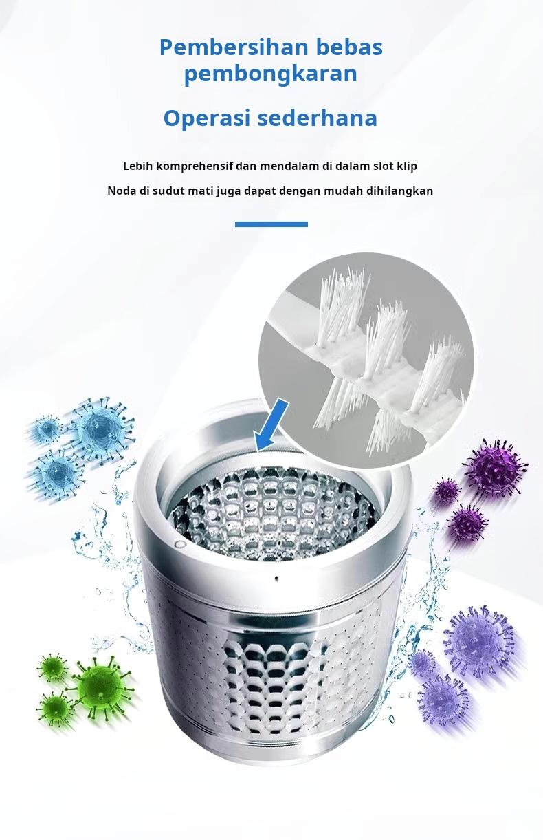 Sikat pembersih mesin cuci, sikat khusus untuk membersihkan drum bagian dalam, alat pembersih celah dinding bagian dalam, sikat pembersih