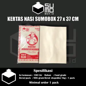 Kertas Nasi Coklat Ukuran 27x36 isi 100 lembar / Bungkus Nasi Warteg Murah Ramesan