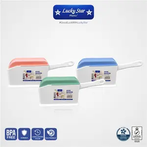 Sendok Nasi Lucky Star dengan Wadah Anti Lalat dan Pegangan Tebal - Peralatan, Plastik Makan Perlengkapan
