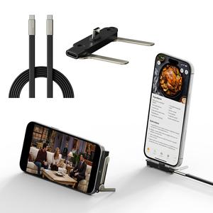 【最も人気のある商品】神アイテム240W急速充電2in1スタンド付きUSB-Cケーブル折りたたみスマホスタンドiPhone ·Android ·Switch対