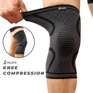 ATHLETS Knee Compression Pad Sleeve | Knee Support Brace | Deker Pelindung Lutut