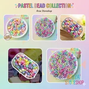 25 Gram Manik Lubang Besar Manik Layer Pastel AB Glosy