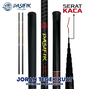 PASIFIK Joran Tegek Fishing Rod Serat Kaca Joran Pancing Portable Teleskopik Fiber Glass Super Kuat