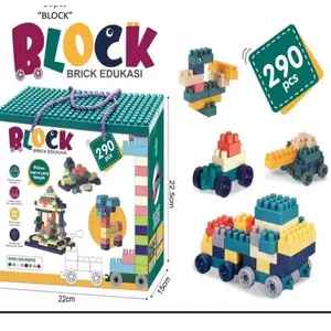 ￼Mainan Balok Susun Anak Block Edukasi Bricks Isi 290 Pcs Blok Toys DIY Laki Laki Perempuan 2 3 4 tahun