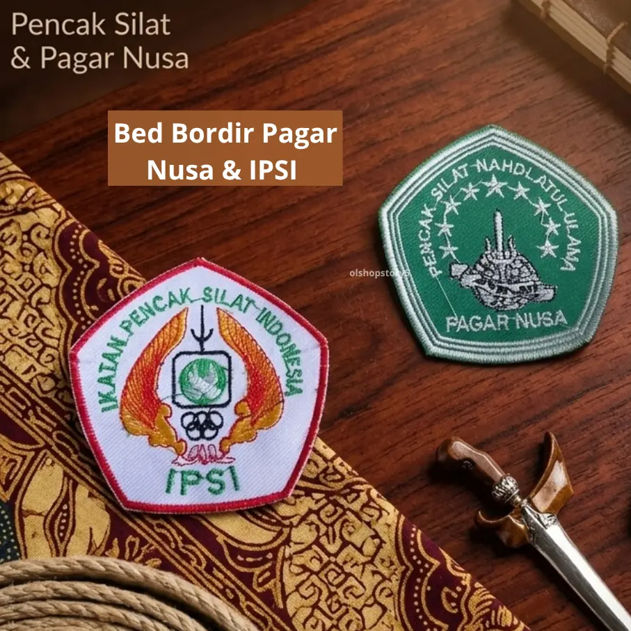 Badge Pagar Nusa & Ipsi (Ikatan Pencak Silat Indonesia) Bordir