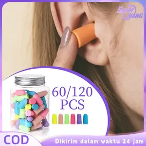 120pcs Earplug Foam Earplug Penutup Telinga Bising Penyumbat Telinga Kedap Suara Air Plug Telinga