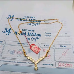 kalung Lapis emas muda 3,5grmotif Fuji dapat surat dari toko Wanita