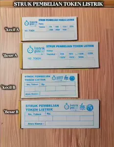 STRUK PEMBELIAN TOKEN LISTRIK | NOTA TOKEN LISTRIK MURAH READY STOK
