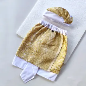 Kamen Jadi Anak Semi Songket Warna Gold Pakaian Adat Bali
