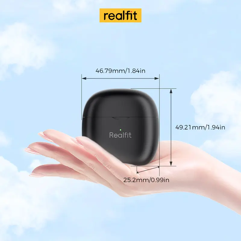 Realfit F1   True Wireless Bluetooth 5.3 Earbuds Playtime 24 Jam HIFI 7