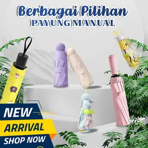 Payung Manual anti UV / payung manual warna warni dan bermotif / payung karakter manual bermotif