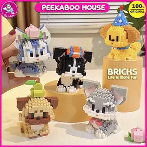 Peekaboo Nano Block Toys Mainan Balok Susun Model Anak Anjing Dog Bricks