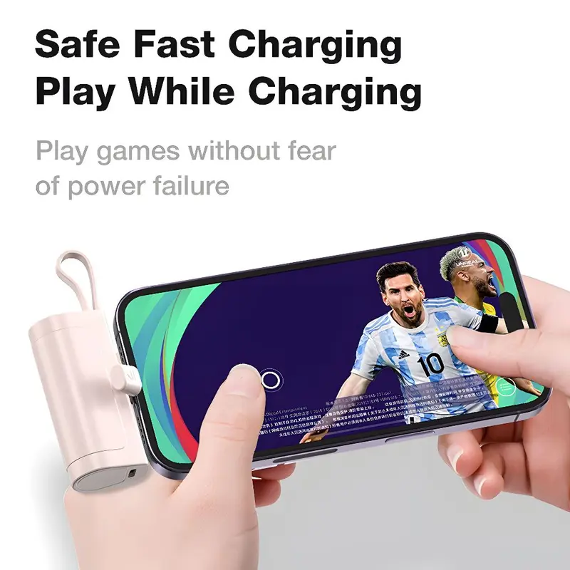 Powerbank HEYCUTE Levantenpawer 5000mAh Mini Fast Charging Support Lightning dan Type C Baterai Ponsel 2