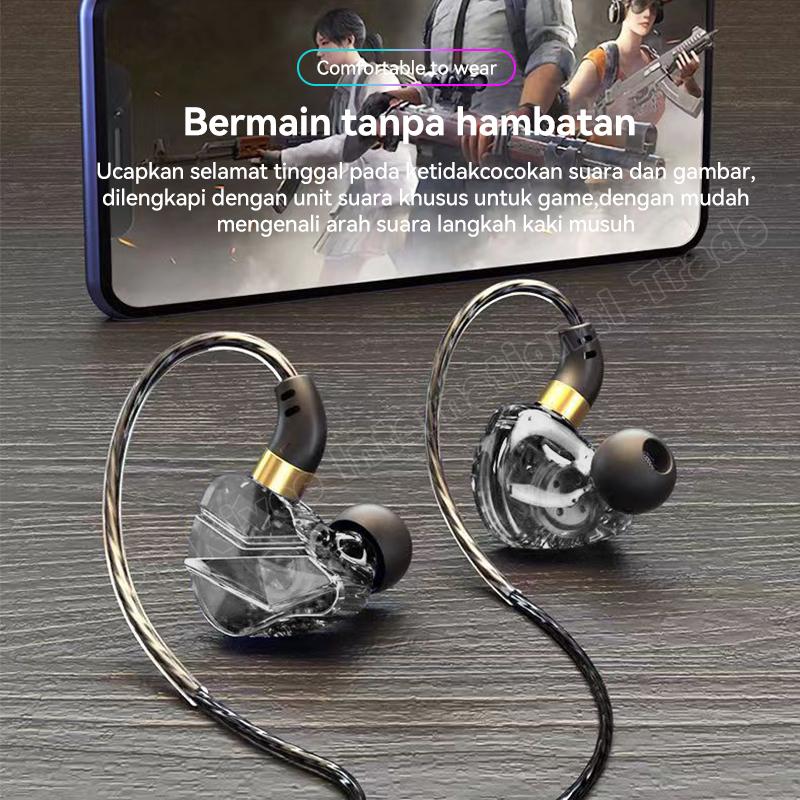 ASTON Headset Gaming Kabel USB Music In Ear Bass Handsfree for Ponsel Komputer PS4