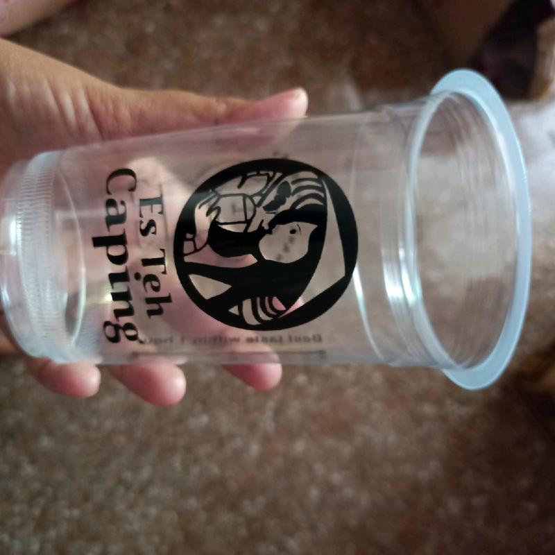 sablon gelas cup termurah ukuran 16oz merk hook sebanyak 250pcs 3