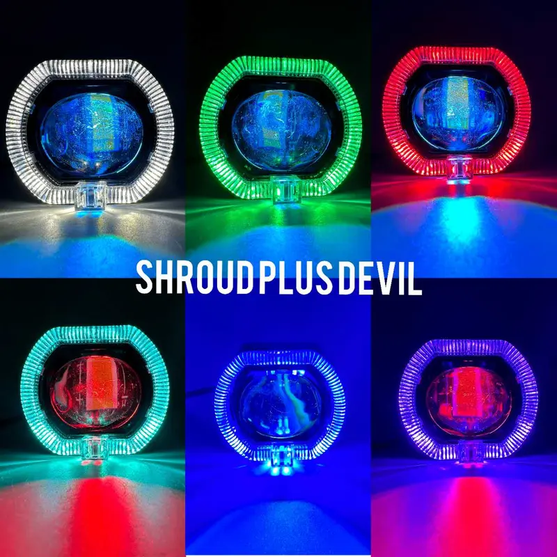 SP02 Lampu Utama Projie Biled Cut Off Mini 2.5 Inch D2 D3 Jauh Dekat 25watt Plus Devil Eyes Lamp Car Kabel 3