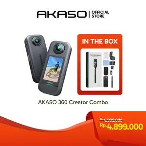AKASO 360 - Action Camera | 5.7K Video | 72MP Photos | 48MP Sensors I Invisible Selfie Stick