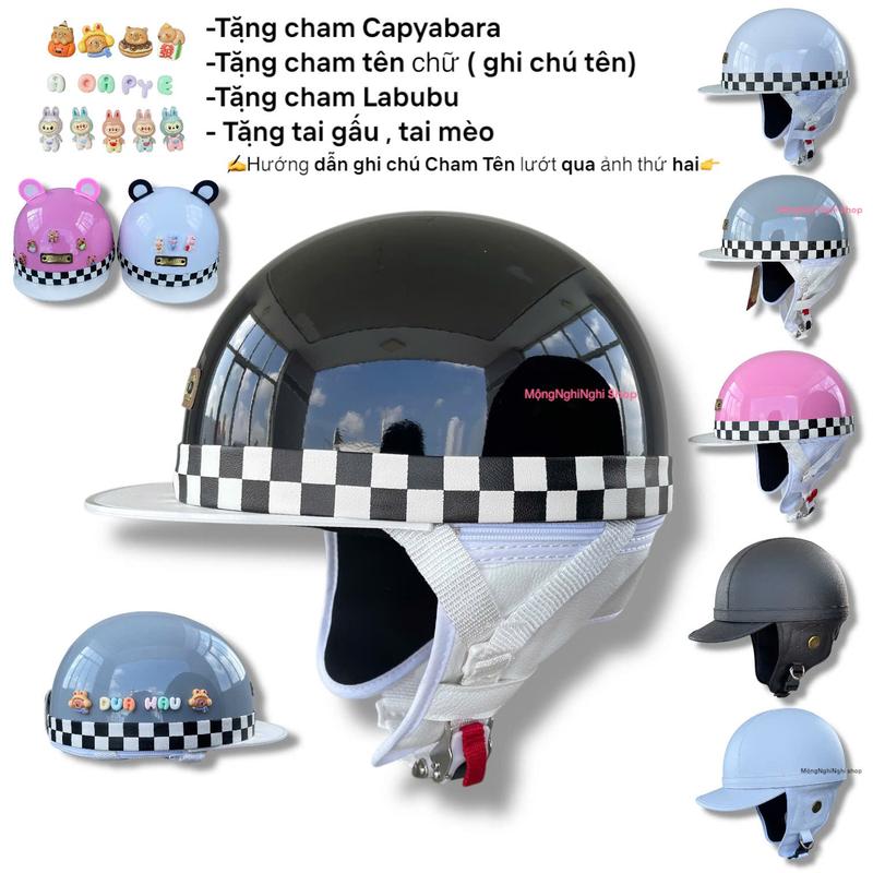 Mũ Bảo Hiểm Kiểu Nhật 1/2 Nửa Đầu ASIAN Bosozoku Chính Hãng -Bảo Hành 12 Tháng  Helmet