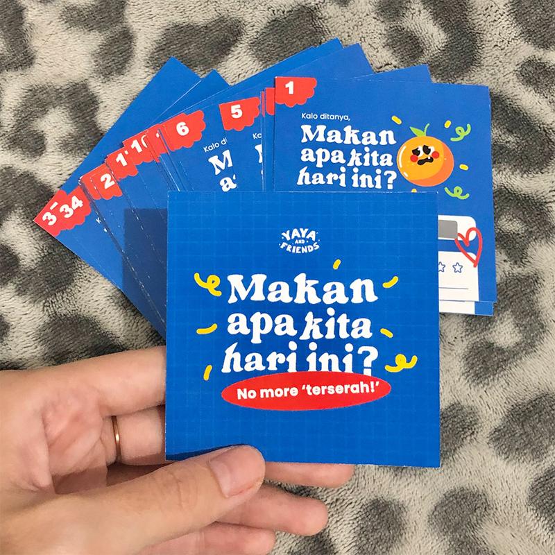 Makan Apa Hari Ini - Card Game Kartu Permainan Couple Bestie Hadiah BFF Kartu Gosok Seru 6
