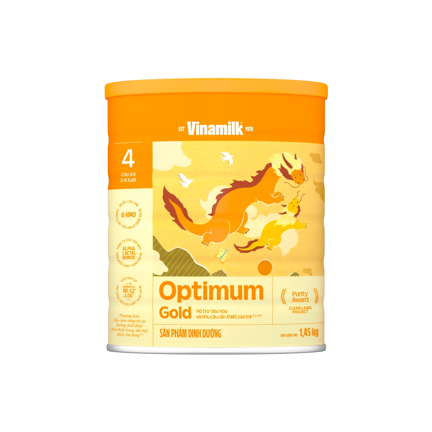 Vinamilk Sữa Optimum Gold Lon 800g - Hỗ Trợ Tiêu Hóa Cho Bé