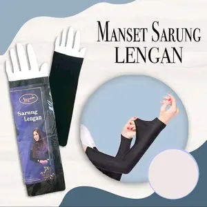 Manset Lengan Hitam Polos Muslim Hansock
