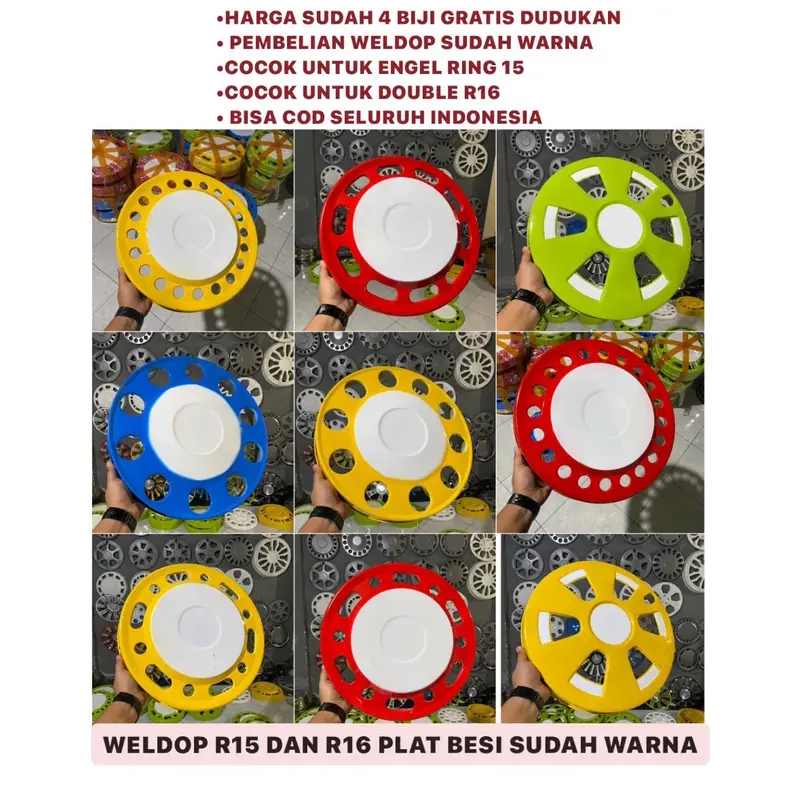 Weldop Warna R15 dan R16 gratis dudukan harga 4pcs wildop truck canter Truk 0