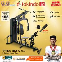 Gambar Home Gym Twen HG672 1 Sisi dan Termurah Alat Fitness - HG672, Packing Normal dari TOKINDO.ID Kab. Tangerang 1 Tokopedia