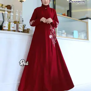 Fitri dress/gamis bordir/bahan cotoon