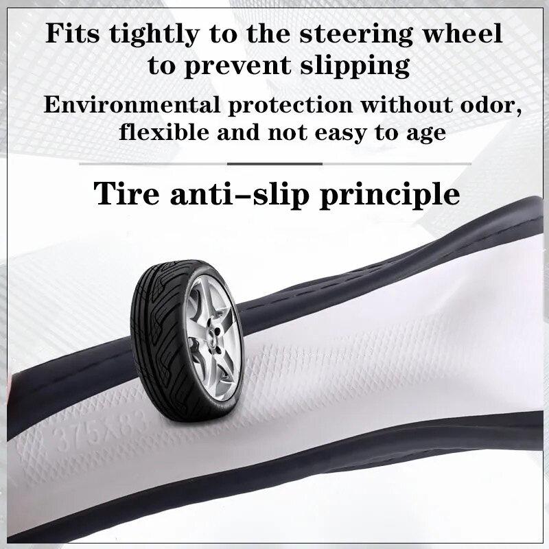 Product Introduction of 【Ready Stock】For Mitsubishi Leather Car Steering Wheel Cover For ASX Triton Pajero Outlander Attrage Mirage Xpander Lancer Adventure Grandis Storm Fuso Montero Wear-Resistant and Non-Slip 4