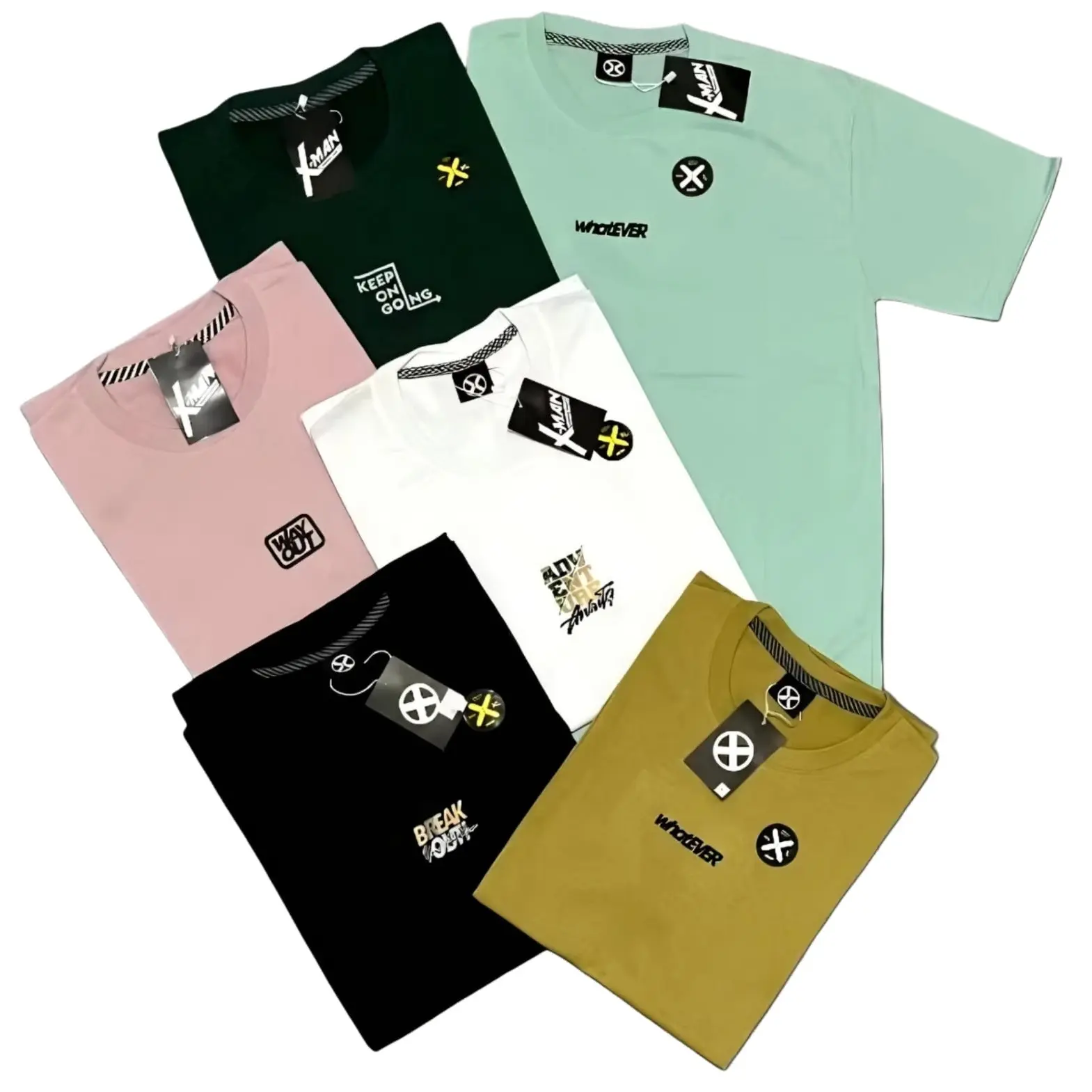 PAKET 4PCS 100RIBU KAOS DISTRO BAHAN SEMI KATUN MOTIF SIMPEL WARNA DAN MOTIF RENDOM Pria Baju Oblong Pendek Dewasa Hitam Combed Keren Cowok