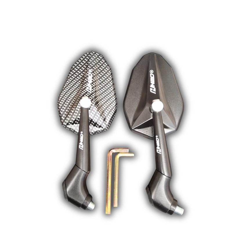  H2D Gương Xe Máy H2D Màu Carbon Tặng Kèm Lục Giác Gắn Cho Nhiều Dòng Xe Máy  1 kính trái  