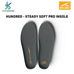 New ! Insole Sepatu Badminton Hundred HNDRD Steady Soft Pro 3M087 Grey