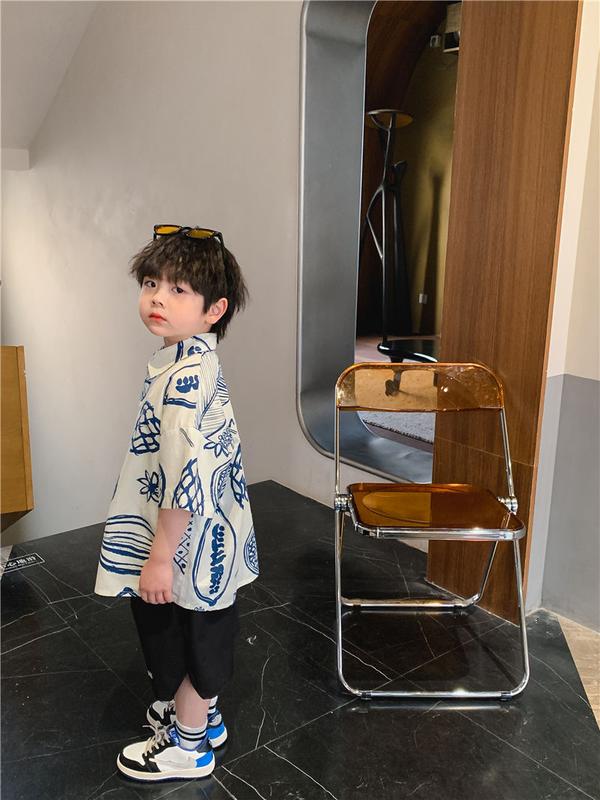 Product Introduction of Áo Sơ Mi ngắn Tay Cho Trẻ Em, Bé Trai, Mỏng Mùa Hè, Phong Cách Phương Tây, Thời Trang Hàn Quốc, Hàng Mới Về Năm 2024, Áo Sơ Mi Bé Trai 12