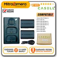 Gambar Casell Battery Canon LP-E6N LPE6N Baterai + Dual Charger LPE 6N. dari Mitrakamera Kota Administrasi Jakarta Selatan 1 Tokopedia