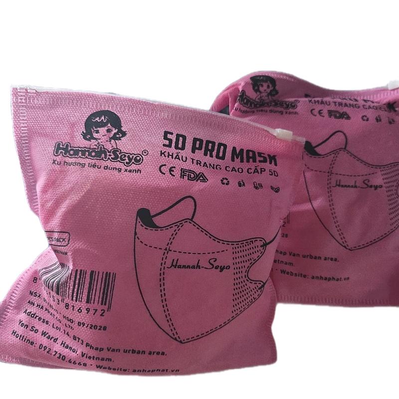 Hannah Seyo Khẩu Trang Cao Cấp 50 SD PRO MASK Màu Hồng Chất Lượng Cao
