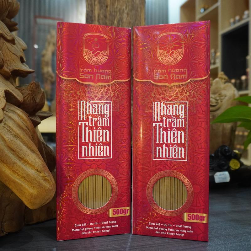  Sơn Nam  Nhang Cây Trầm Hương Tự Nhiên - Thơm Dịu Hương Sâu  Tầm trung HỘP HỒNG  