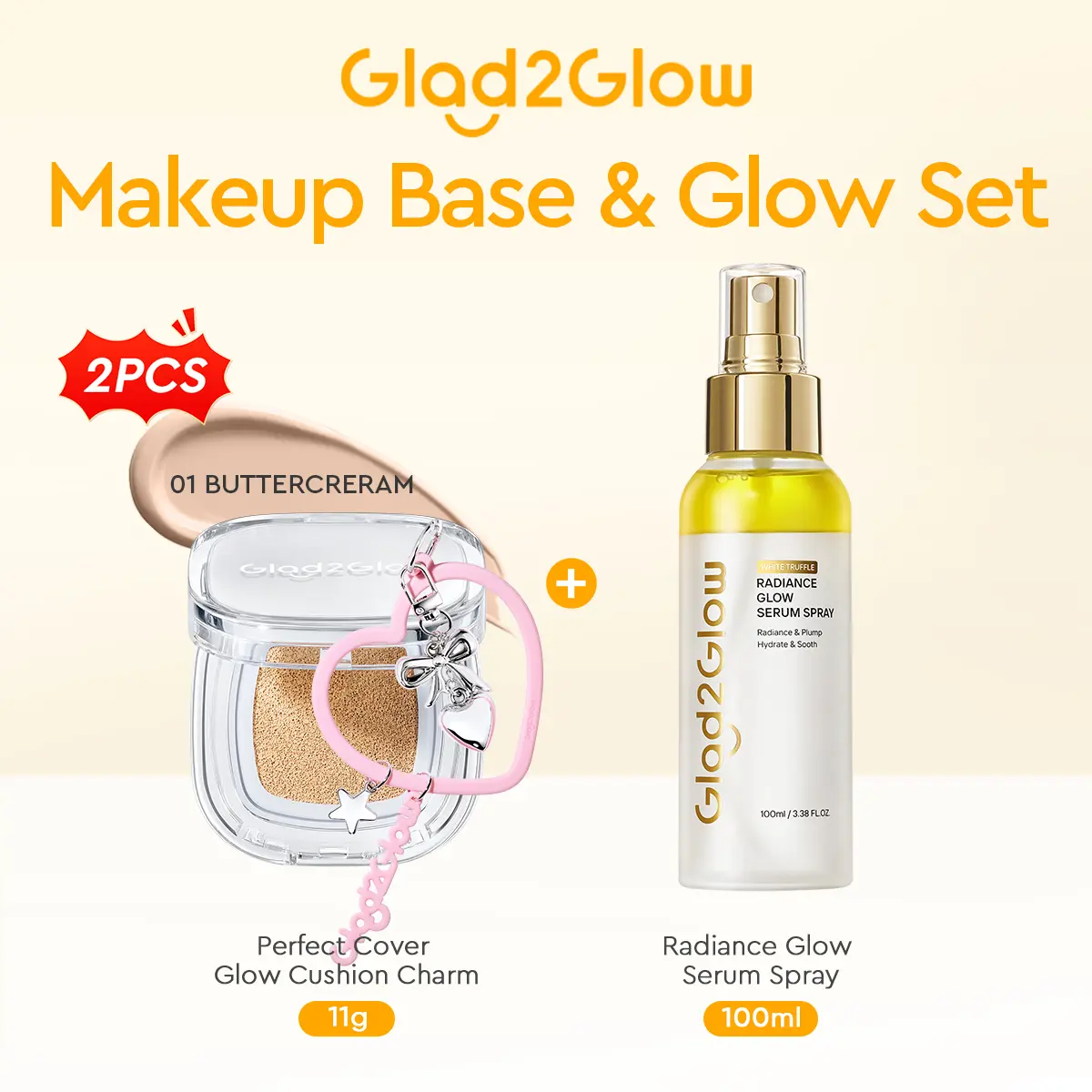 Cushion With Charm 01 Buttercream