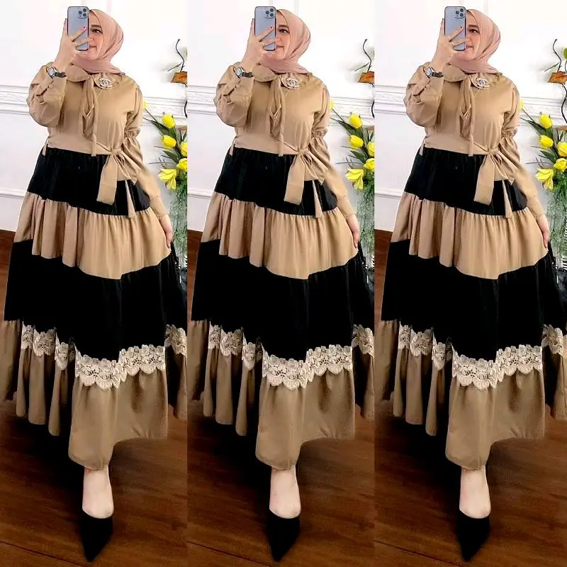 Wulan midi dress gamis lebaran simple 1