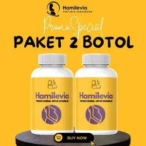 Paket 2 botol Hamilevia Suplemen Herbal Pendukung Kesuburan Aman Alami Terpercaya Halal BPOM BERSERTIFIKAT MUI