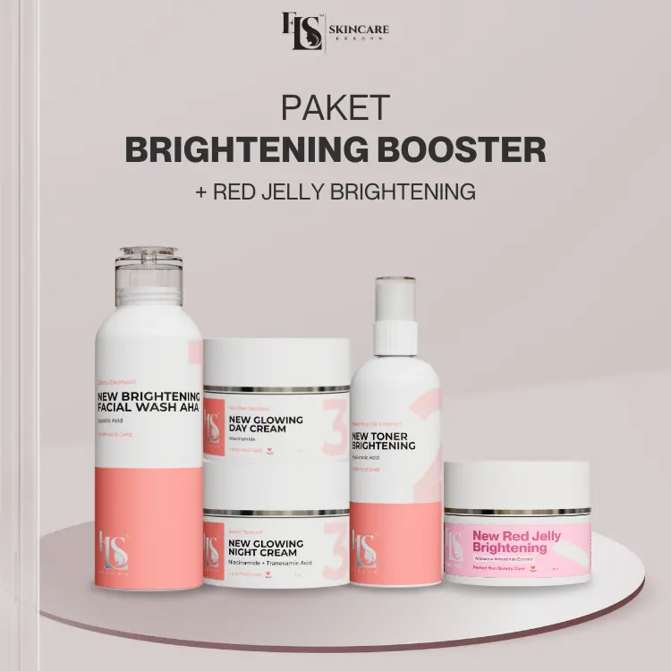 LS SKINCARE GLOWING KIT PAKET BUNDLING BOOSTER DAN RED JELLY Wajah
