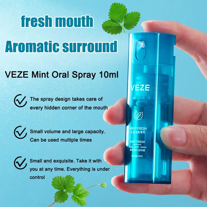 VEZE Refreshing Mouth Spray 10ml - Parfum Mulut / Pengharum Mulut / Penyegar Mulut Untuk Penghilang Bau Mulut 4