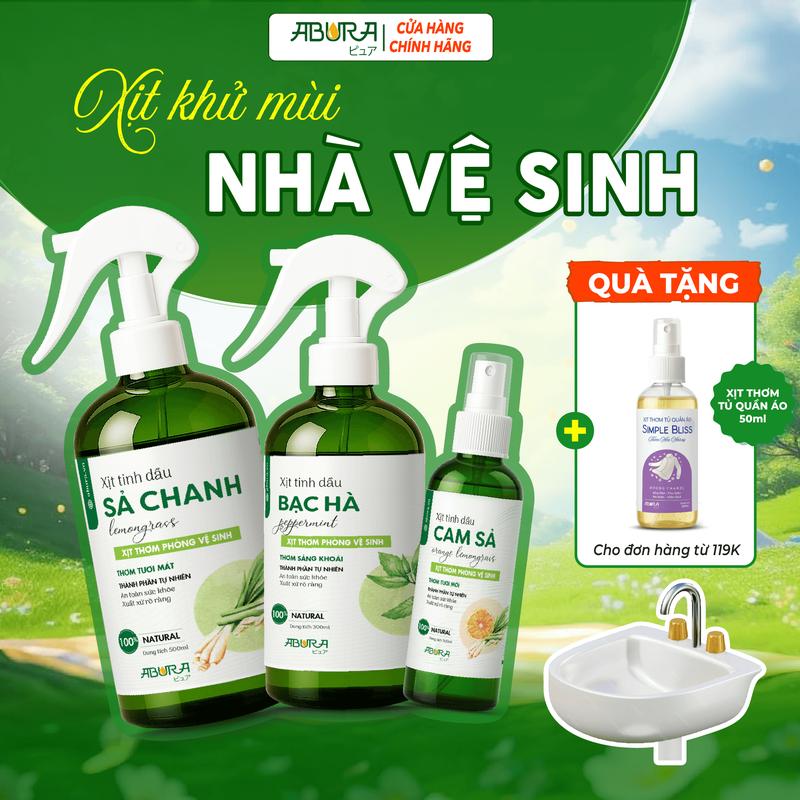  Bình Xịt Diệt Khuẩn Ngăn Khử Mùi Toilet Nhà Vệ Sinh ABURA Làm Sạch túi thơm chất khử mùi thảm xịt thoáng xịt phòng nước rửa bồn cầu tẩy đa năng 