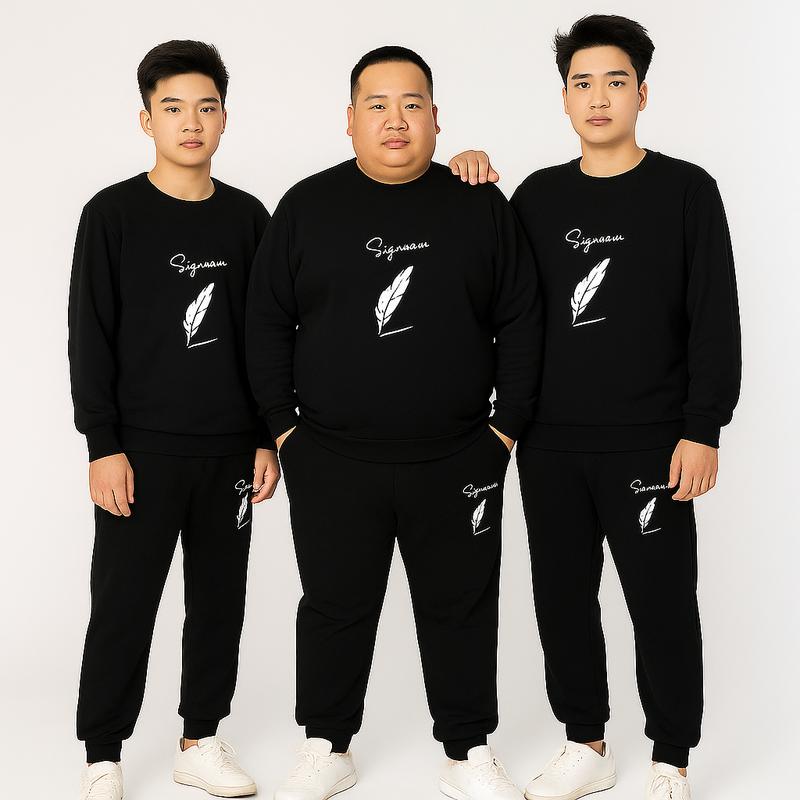  Bộ Quần Áo Tay Dài Nỉ Nam 48kg Đến 123kg Nhiều Mẫu Đẹp Chất Liệu Co Dãn Tốt Không Bai Dão Kiểu Hàn Quốc Sport Chạy Bộ Unisex Thoải Mái 