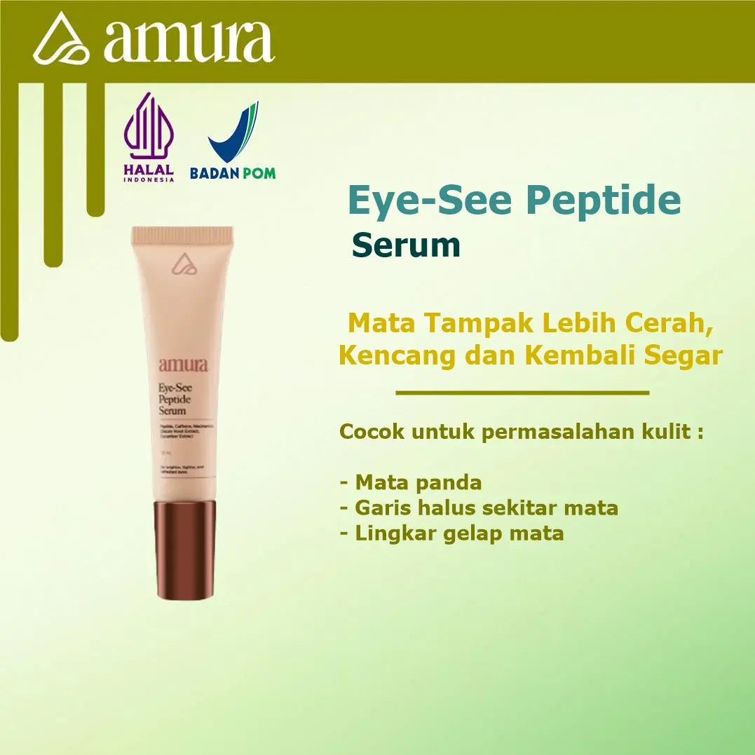 Amura Eye-See Peptide Serum Original Untuk Perawatan Mata Yang Lebih Cerah, Kencang dan Segar Cooling Extract Mencerahkan Mengencangkan