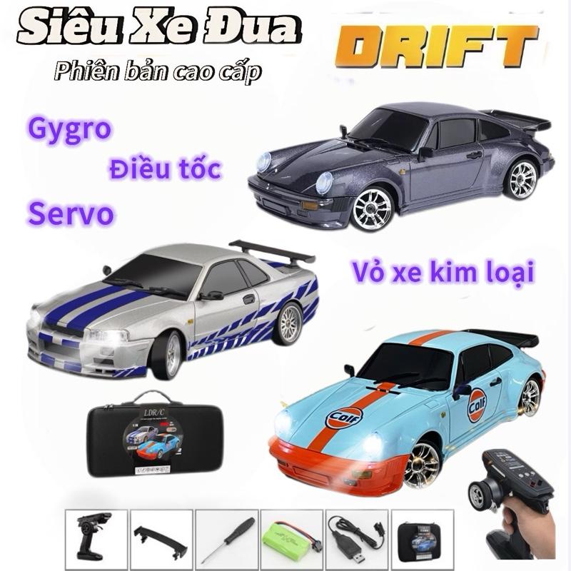  Siêu Xe đua Rc Drift Racing LDRC 1:18 vỏ hợp kim  gygro  servo điều tốc  drift cầu sau điều khiển từ xa ,có đèn ,dùng pin sạc 