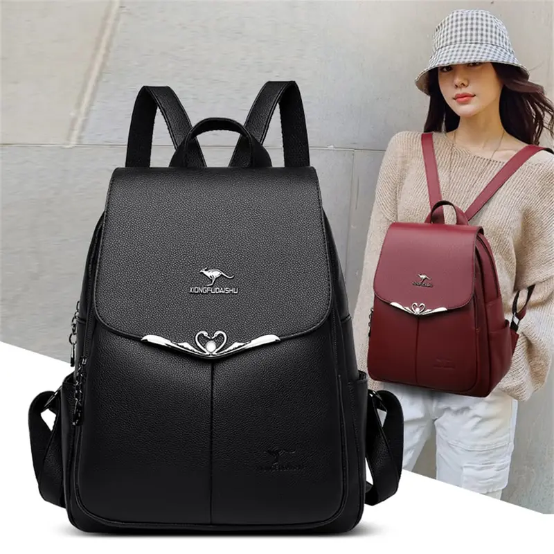 Tas Ransel Wanita Import Murah Fashion Terbaru dengan Fitur Kedap Air Kulit 8