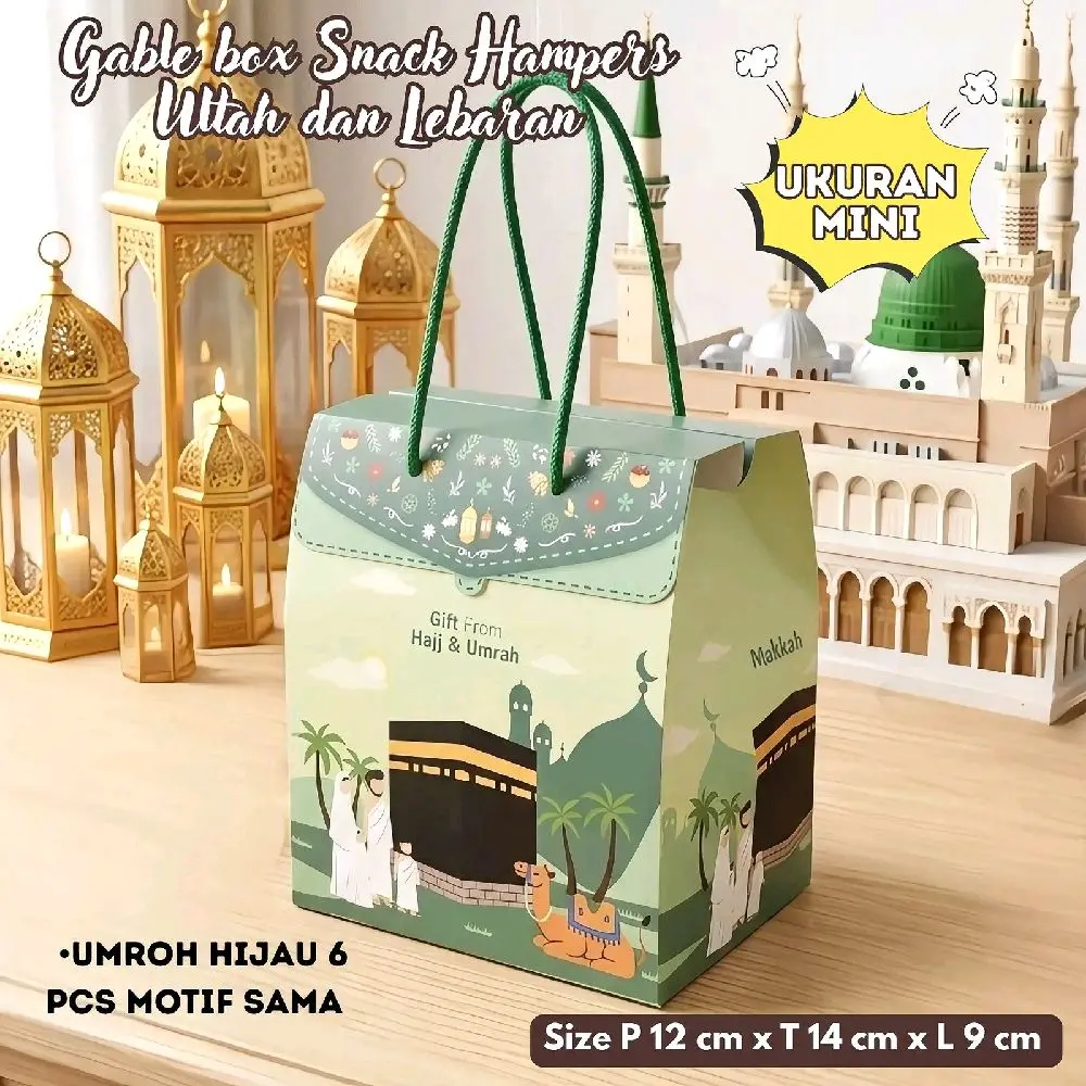BOX MINI UMROH HIJAU ISI 6Pcs